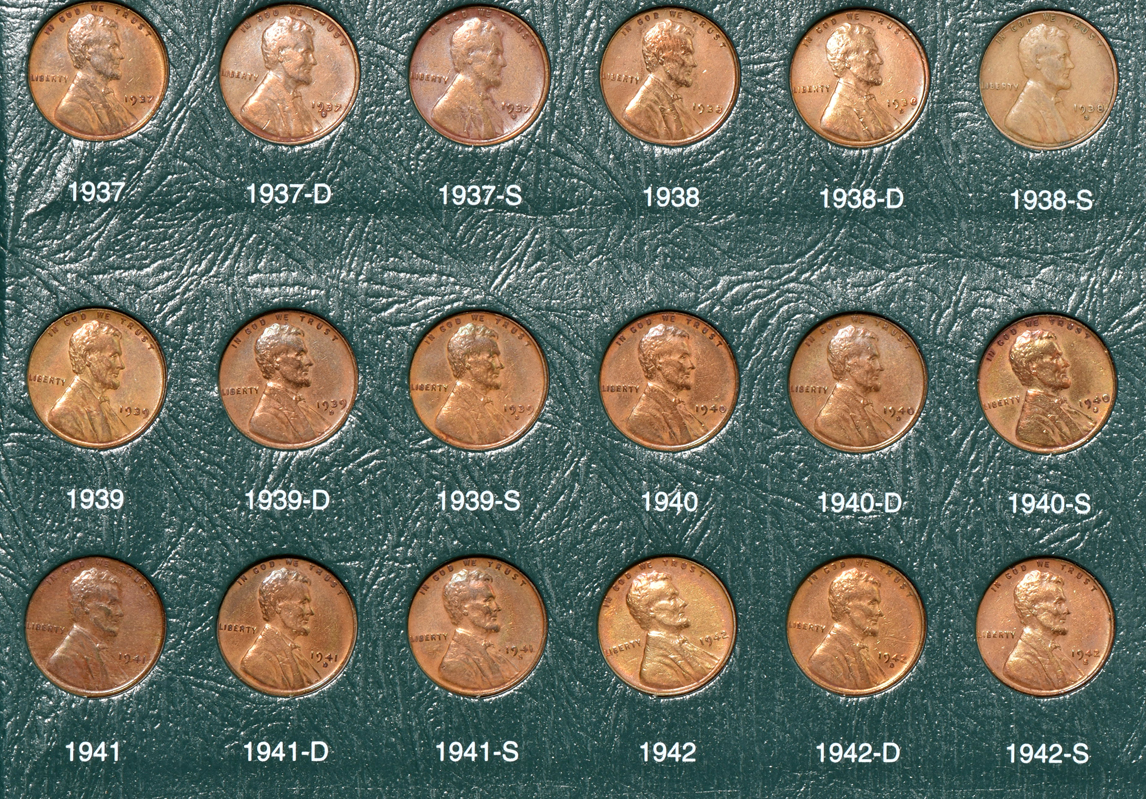 Nearly complete collection of Lincoln cents, 1909 through 2007-S, including proof-only issues, in an Intercept Shield A-0020 album
