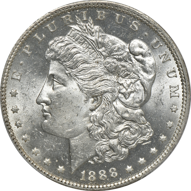 1882-O MS-65, 1888-O MS-65, and an 1892-O MS-64, all PCGS