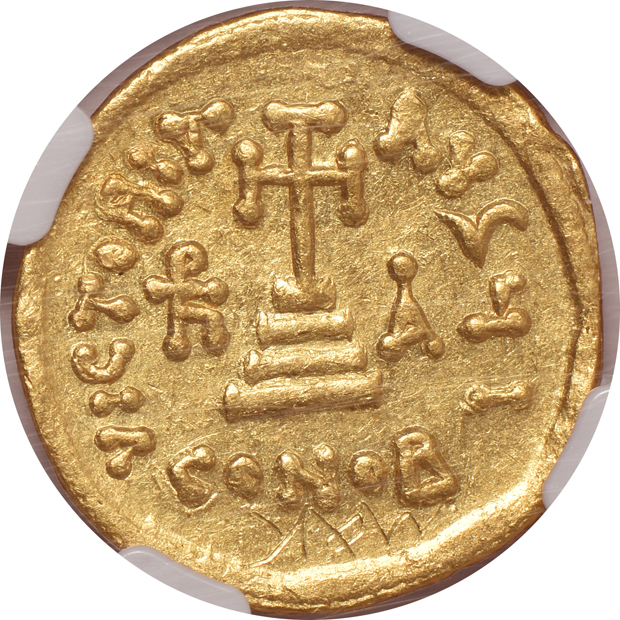 Byzantine Empire - AD 610-641 solidus Ch XF, and an AD 610-641 solidus AU, both NGC