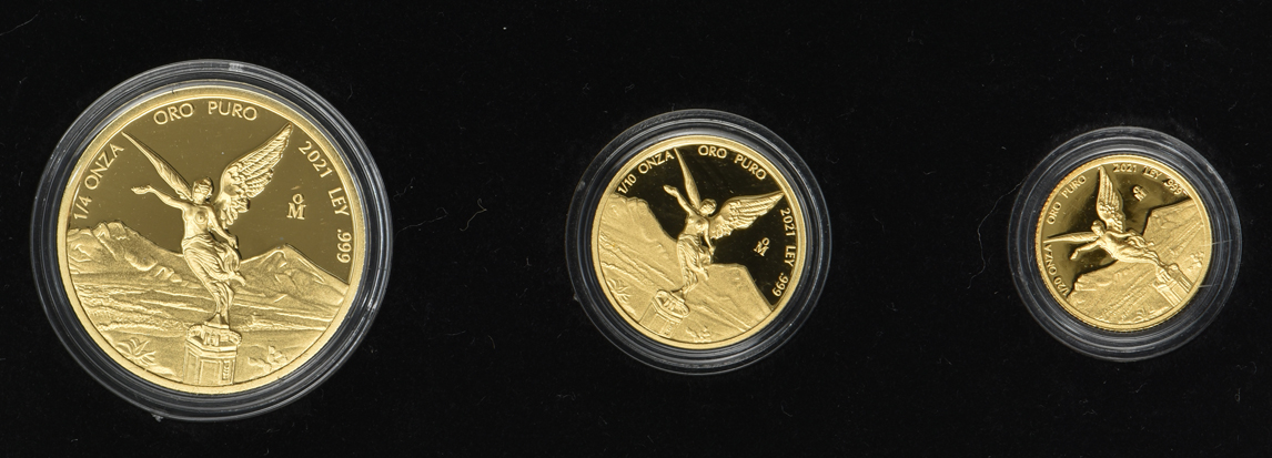 Mexico - 2021 Proof gold Libertad set 