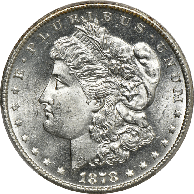 1878-S MS-64 CAC, and an 1878-S MS-65 CAC, both PCGS