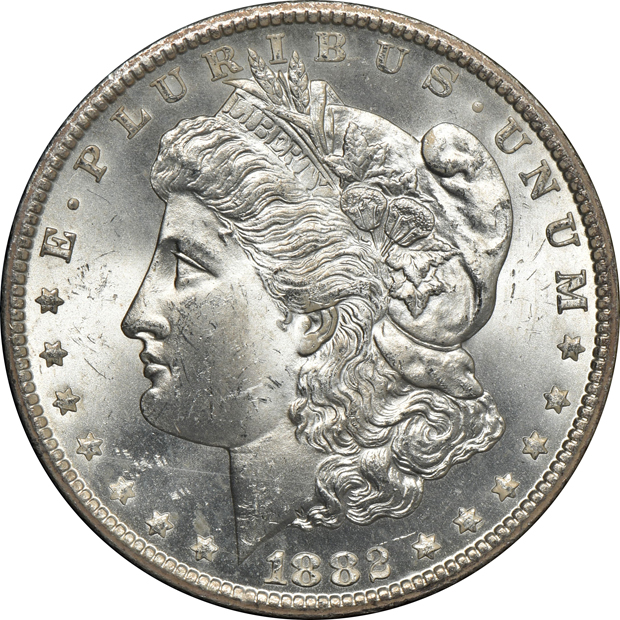 1882-CC GSA MS-64, and an 1883 GSA MS-63, both NGC CAC