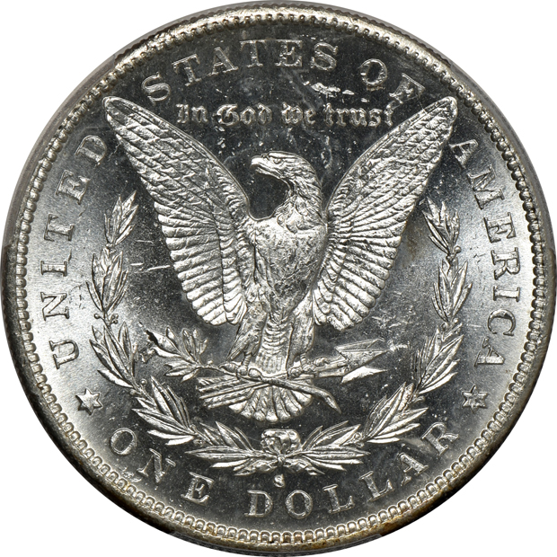 1889-S MS-63 CAC, and an 1889-S MS-64, both PCGS