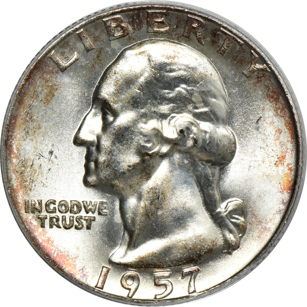 1921 Peace dollar (PCGS VF-35), plus nineteen additional mint-state type coins