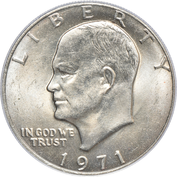 One Susan B. Anthony  and nineteen Eisenhower dollars certified by PCGS