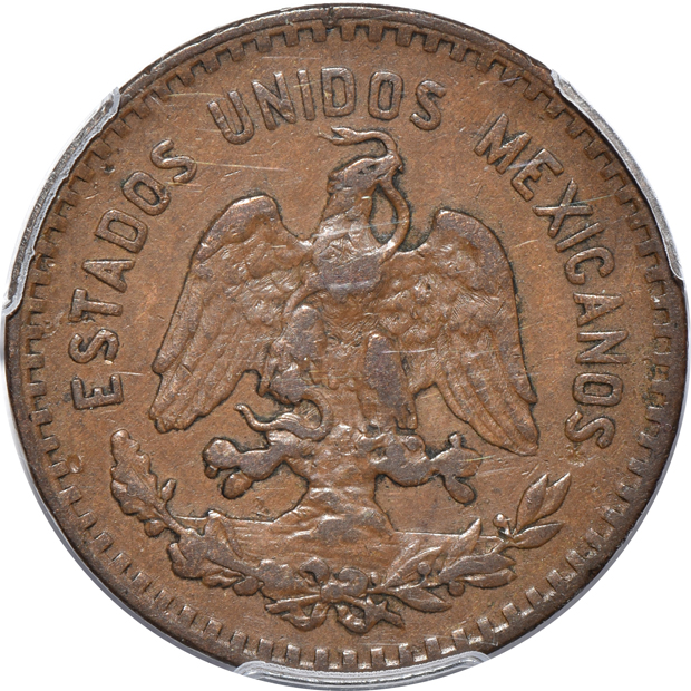 Mexico - 1905-Mo 2-centavos XF-45, 1917-Mo 5-centavos XF-40, and a 1930-Mo "square 0" 5-centavos XF-40, all PCGS