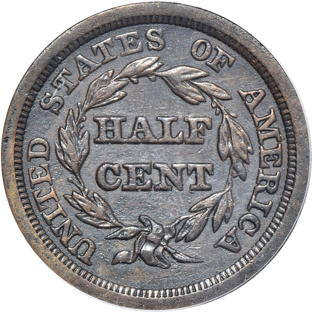 1849 XF-45, 1854 AU-58, and an 1855 MS-64BN, all PCGS