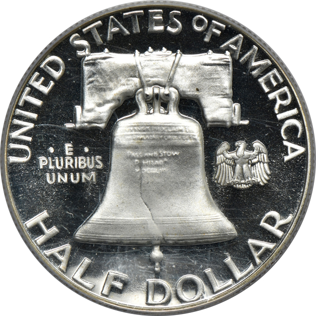 Four Proof Franklin half-dollars certified by PCGS