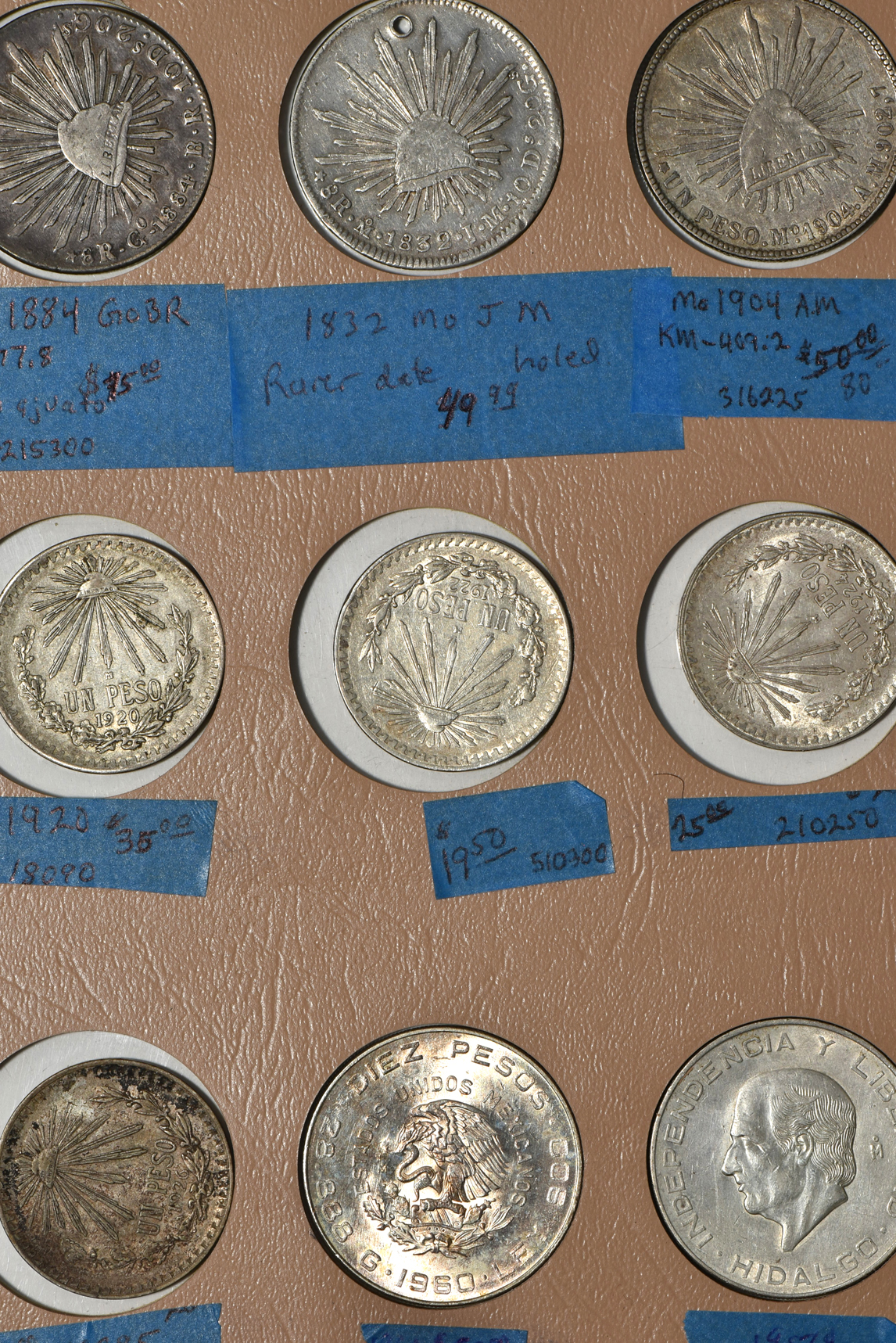 Mexico - Large collection of Mexican coins in Dansco pages