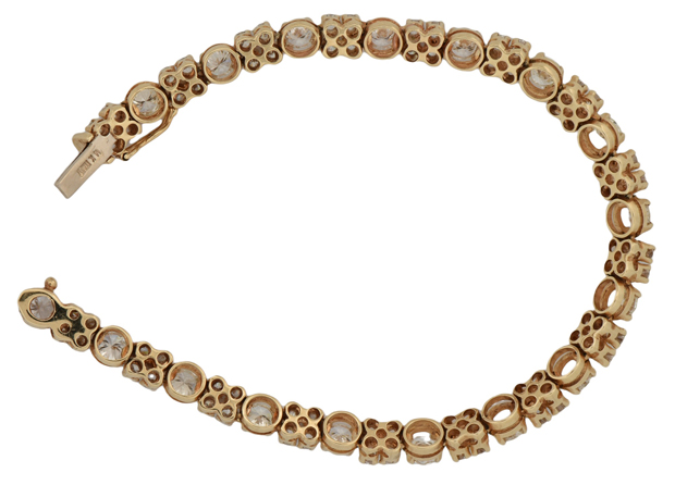 14K Yellow Gold Diamond Bracelet