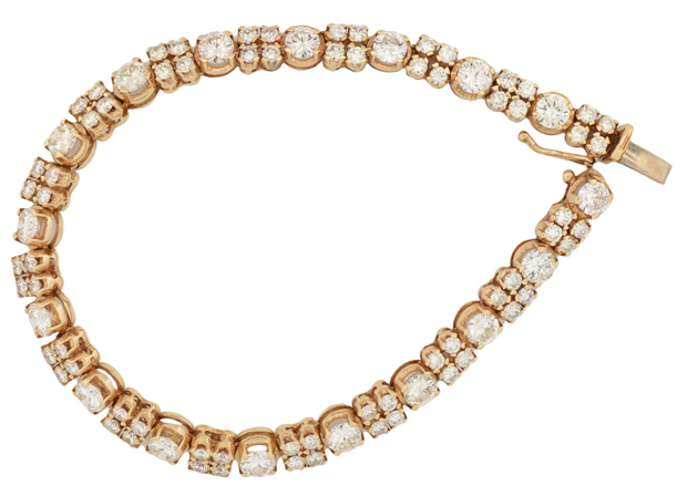 14K Yellow Gold Diamond Bracelet