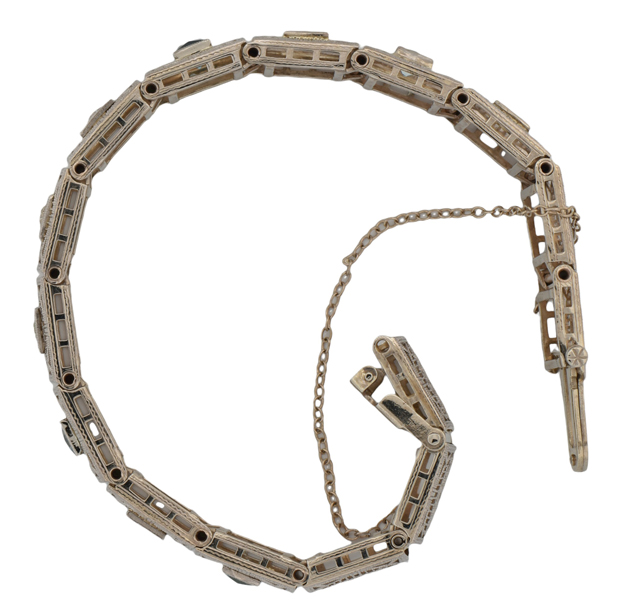 14K White Gold Filigree Bracelet