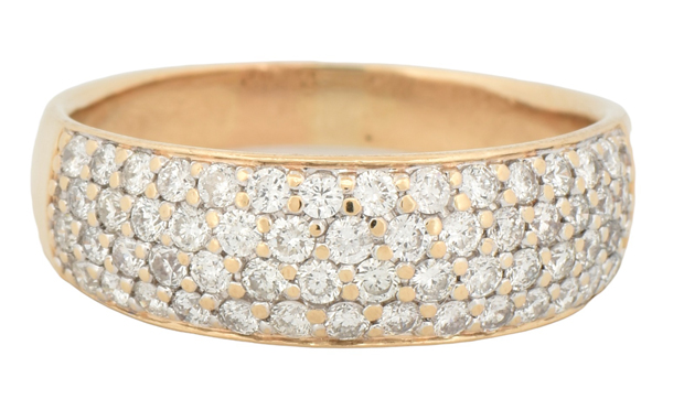14K Yellow Gold Diamond Band 