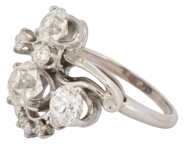 14K White Gold Diamond Ring