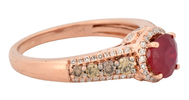 14K Rose Gold Ruby Ring