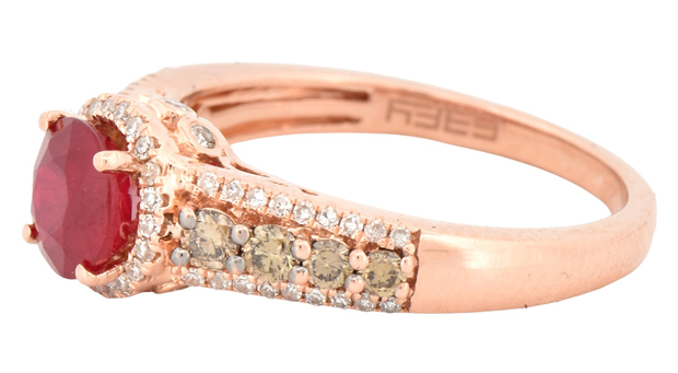 14K Rose Gold Ruby Ring