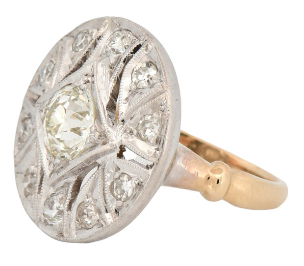14K Two-Tone Vintage Diamond Ring