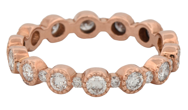 14K Rose Gold Eternity Band