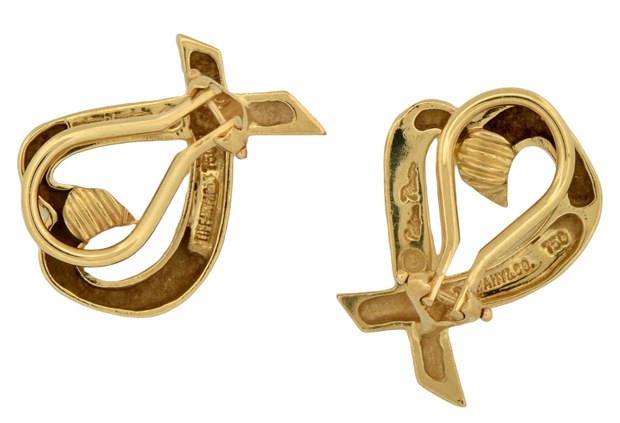 18K Yellow Gold Tiffany and Co. Earrings