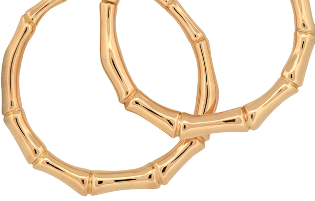 18K Yellow Gold Gucci Hoop Earrings 