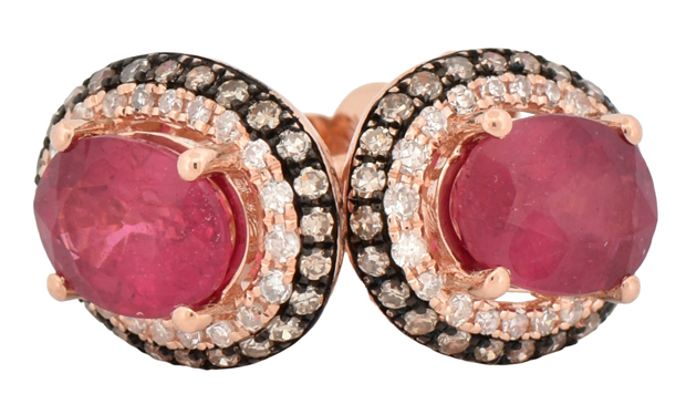 14K Effy Rose Gold Ruby Earrings