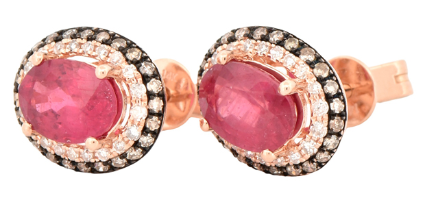 14K Effy Rose Gold Ruby Earrings