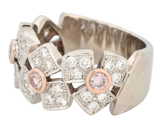 14K White Gold Diamond Band