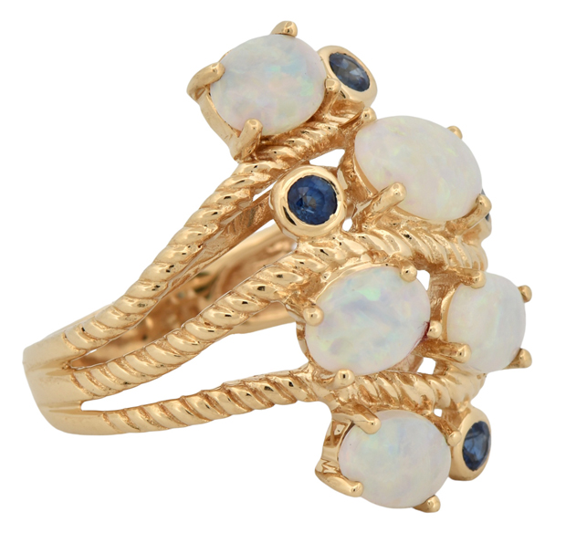 14K Yellow Gold Opal Ring