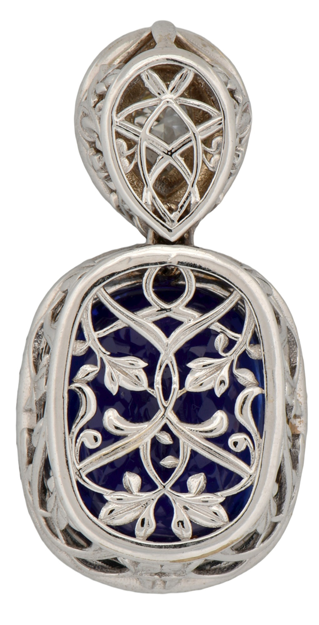 14K White Gold Tanzanite Pendant, GIA #6227384472