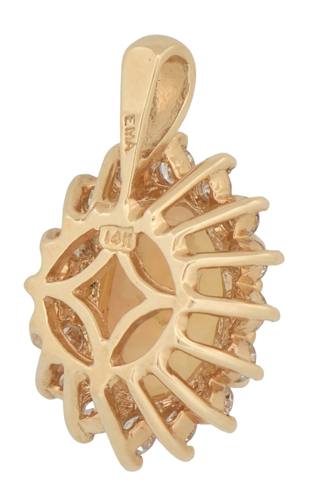 14K Yellow Gold Opal Pendant