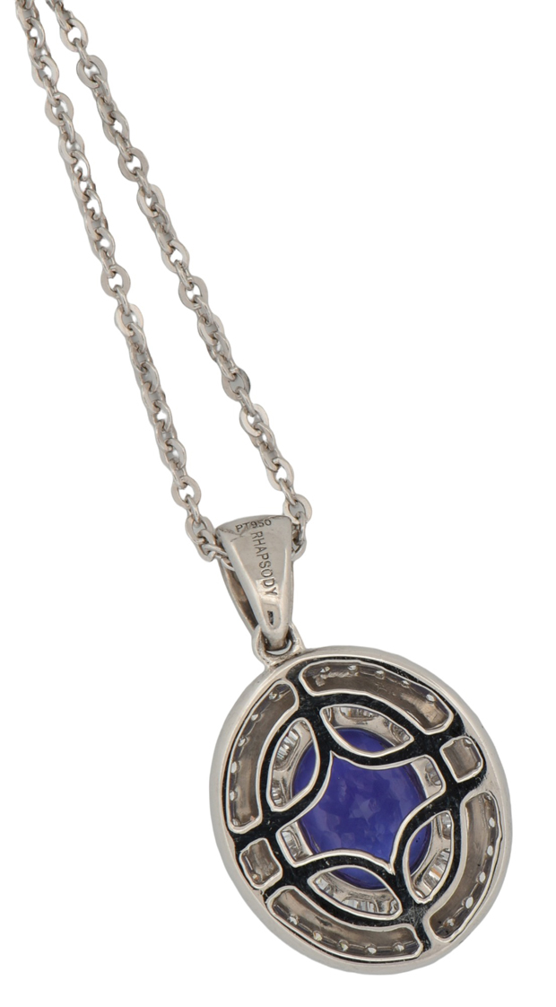 Platinum Tanzanite Pendant, GIA #6223447067