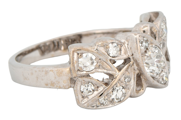 14K White Gold Diamond Ring