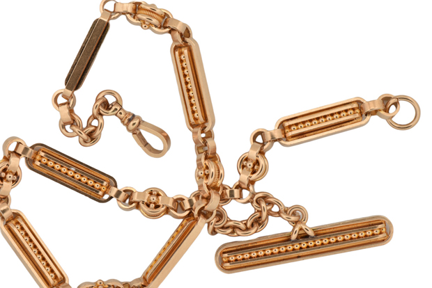 14K Yellow Gold Watch Chain