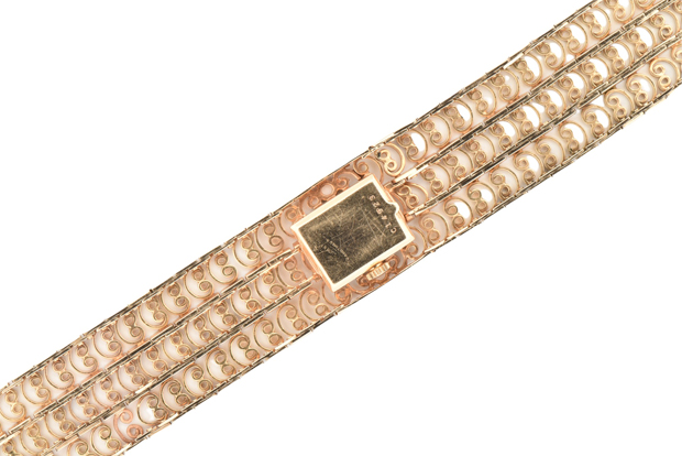 14K Yellow Gold Lucien Piccard Ladies Wrist Watch 