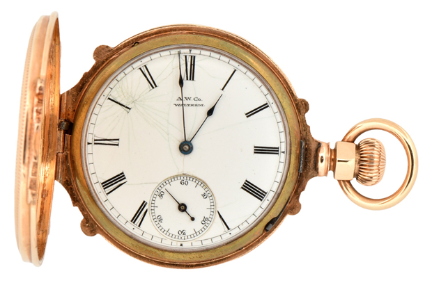 18K Yellow Gold A.W. Waltham Pocket Watch 