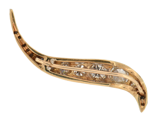 14K Yellow Gold Diamond Slide