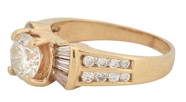 14K Yellow Gold Diamond Ring 