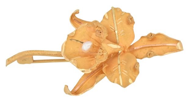 18K Flower Pin Set