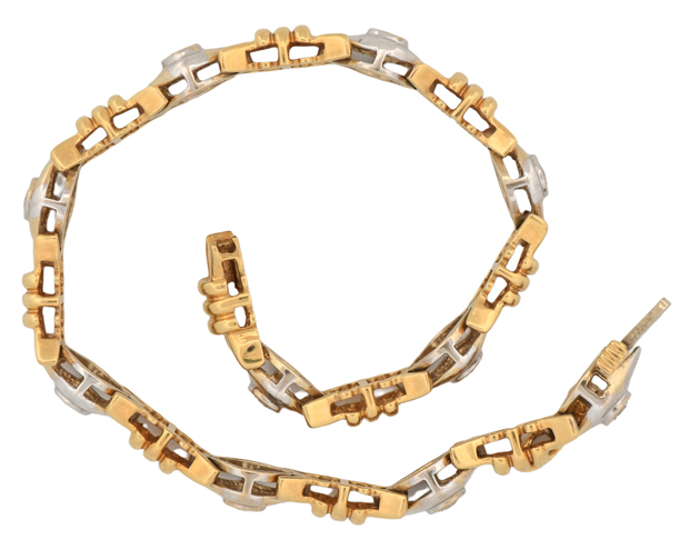 18K Two-Tone Diamond Bracelet