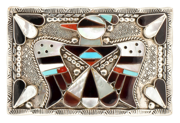 Sterling Silver Belt Buckle and Bolo 