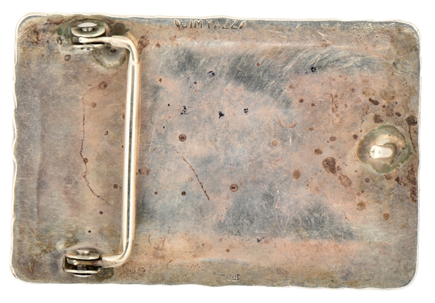 Native American Sterling Silver Belt Buckle 