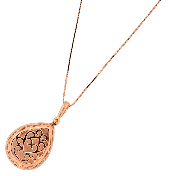 18K Rose Gold Morganite Pendant