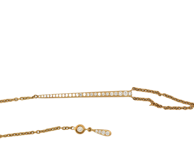 18K Yellow Gold Penny Preville Diamond Lariat Necklace