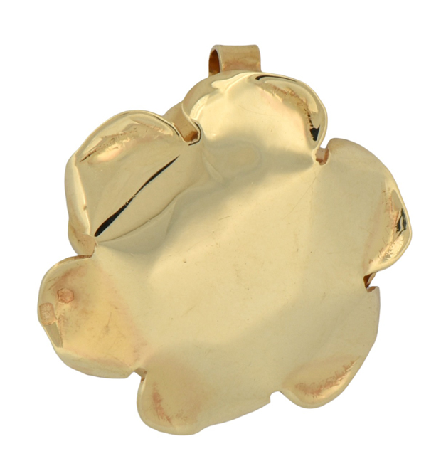 14K Yellow Gold Flower Pendant
