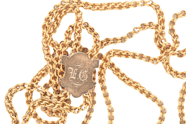 14K Yellow Gold Watch Chain