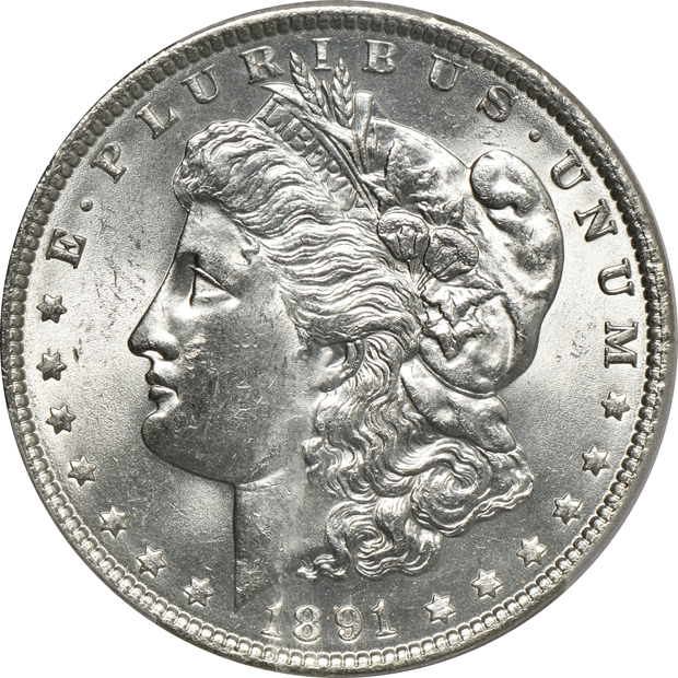 1891 MS-63 and 1891 MS-64, both PCGS