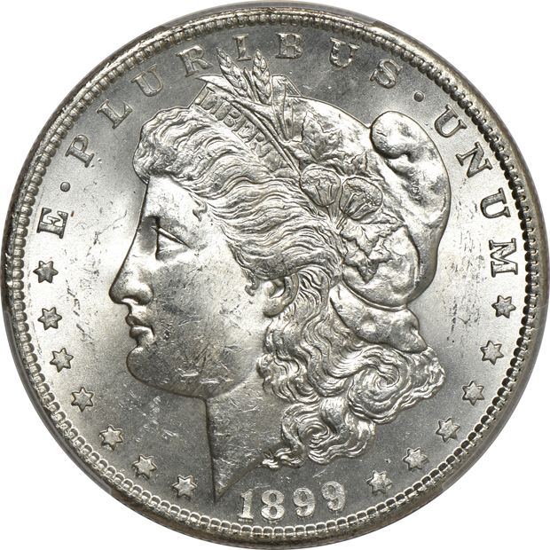 Two 1899-S PCGS MS-63 CAC