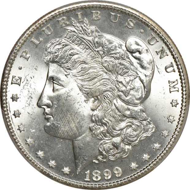 Two 1899-S PCGS MS-63 CAC