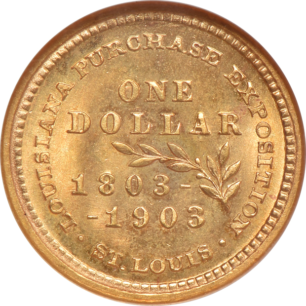 1903 $1 Louisiana Purchase McKinley NGC MS-65