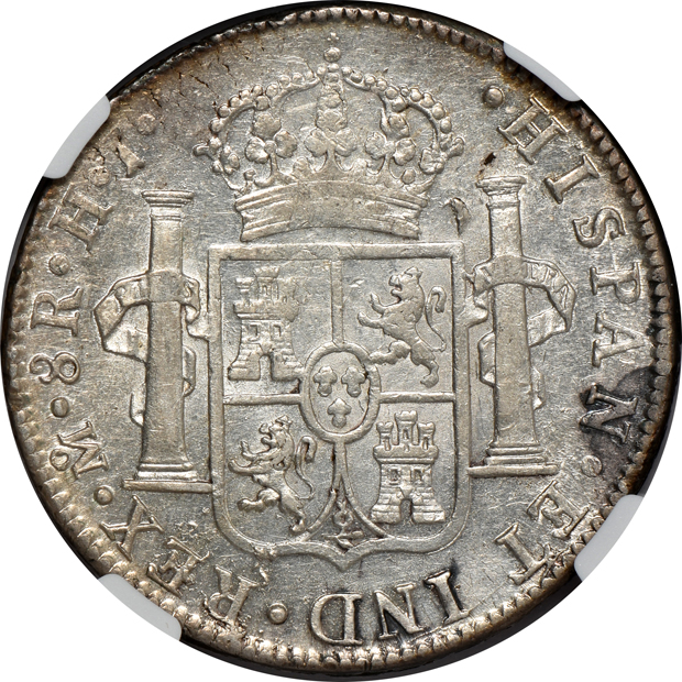 Mexico - 1818-MO HJ 8 Reales - NGC MS-61